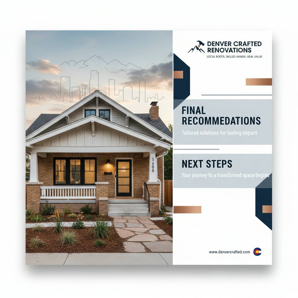 Final recommendations and next steps