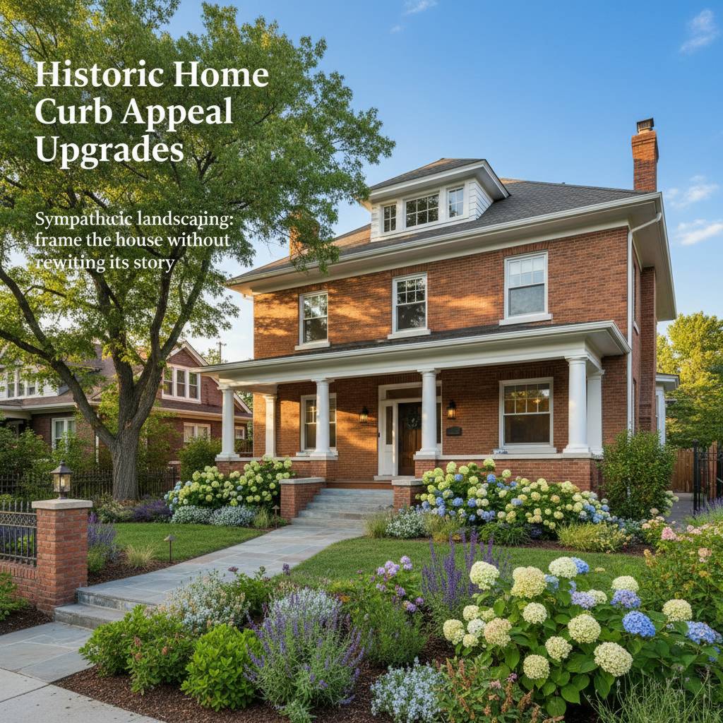 Sympathetic landscaping: frame the house without rewriting its story